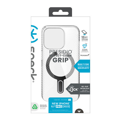 Etui do iPhone 15 Pro Speck Presidio2 Grip ClickLock MagSafe clear - przezroczyste