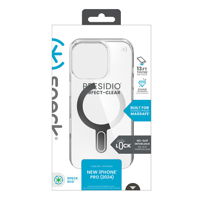 Etui do iPhona 16 Pro Speck Presidio ClickLock MagSafe przezroczyste