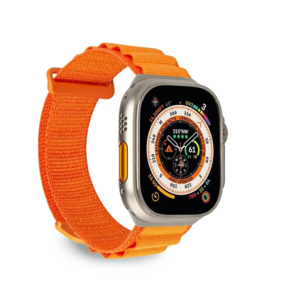 Rzeszów Pasek do Apple Watch 44/45mm Puro Extreme nylon - pomarańczowy