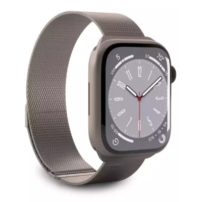 Pasek do Apple Watch 44/45/46/49mm Puro Milanese Magnetic Band titanium