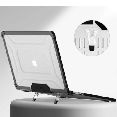 Obudowa Tech-Protect Smartshell Pro MacBook Air 13 M2 M3 M4 2023-2025 BLACK/CLEAR