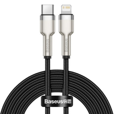 Kabel Baseus USB-C - Lightning Cafule Metal  2m czarny