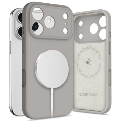 Etui do iPhone 17 Pro Tech-Protect Silicone MagSafe stone grey
