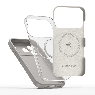 Etui do iPhone 17 Pro Tech-Protect Silicone MagSafe stone grey