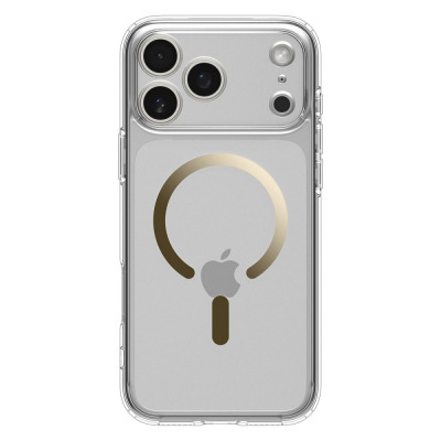 Etui do iPhone 17 Pro Spigen Ultra Hybrid MagSafe clear gold