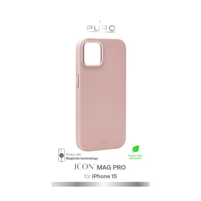 Kraków Etui iPhone 15 PURO ICON Mag Cover piaskowy róż PUIPC1561ICONMPROSE