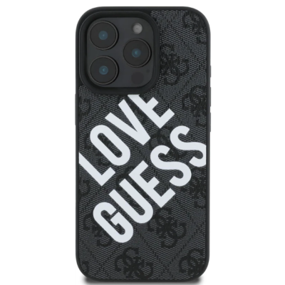 Etui do iPhone 16 Pro Max Guess PU Leather 4G Big Love MagSafe Black