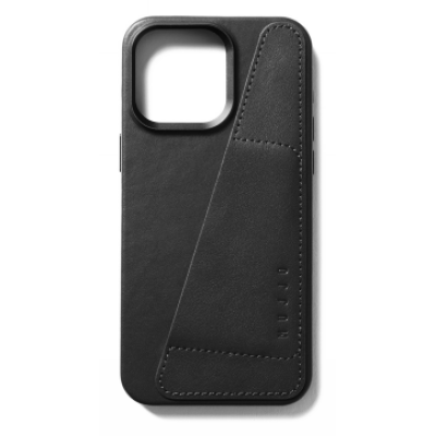Etui do iPhone 15 Pro Max Mujjo Full Leather Wallet MagSafe czarne