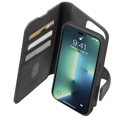Etui do iPhone 14 Pro SBS Duo Wallet Mag czarne