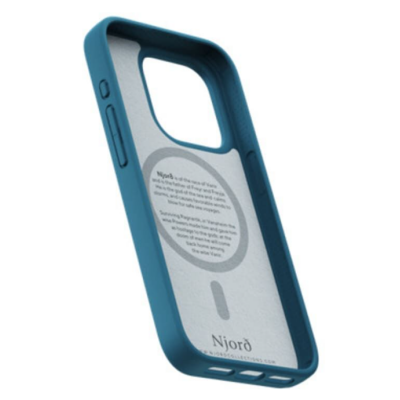 Warszawa Etui iPhone 15 Pro Njord Fabric MagSafe niebieski 8720574622256