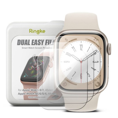 Folia do Apple Watch 44/45 mm RINGKE DUAL EASY 3-PACK 8809881269559