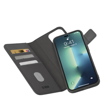 Etui do iPhone 14 Pro SBS Duo Wallet Mag czarne