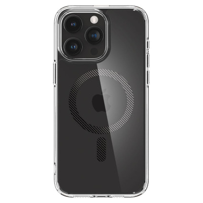Etui do iPhone 15 Pro Max Spigen Ultra Hybrid MagSafe Carbon Crystal Clear