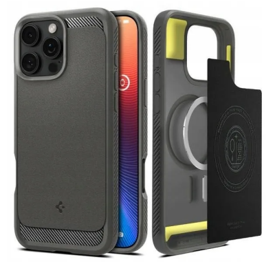 Etui do iPhone 16 Pro Max Spigen Rugged Armor MagSafe gray Rzeszów