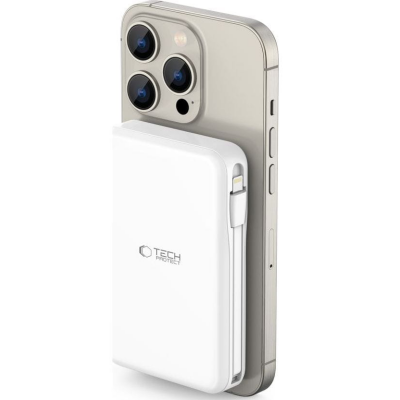 Powerbank Tech-Protect PB31 LifeMag Magnetic 10000 mAh biały 5906302309276