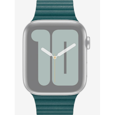 Apple pasek Apple Watch 46mm z karbowanej skóry w kolorze pawiego pióra - rozmiar M MXPM2ZM/A