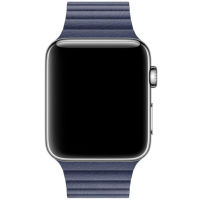 Apple pasek Apple Watch 41mm z karbowanej skóry w kolorze nocnego błękitu rozmiar L 923-00708