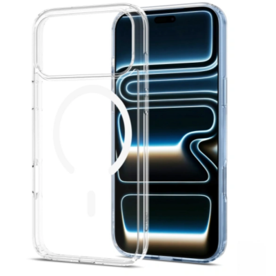 Przezroczyste etui Tech-Protect Flexair Hybrid MagSafe do iPhone 18/17 Pro Max. Widok z tyłu z magnetycznym pierścieniem
