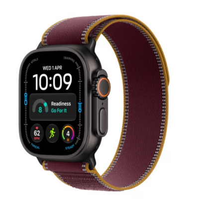 Apple Watch Ultra 4 49mm czarny Trail Burgundy S/M
