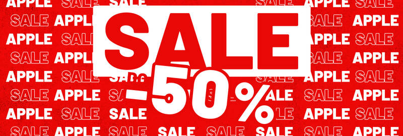 Wyprzedaż minus 50% APPLE SALE