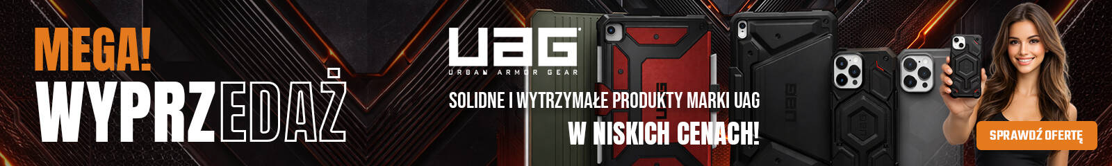 Mega wyprzedaż solidnych i wytrzymałych produktów marki UAG!