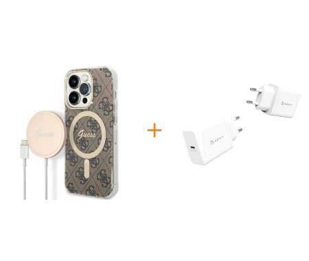 Zestaw Etui GUESS z ładowarką do iPhone 14 Pro + Zasilacz 20W