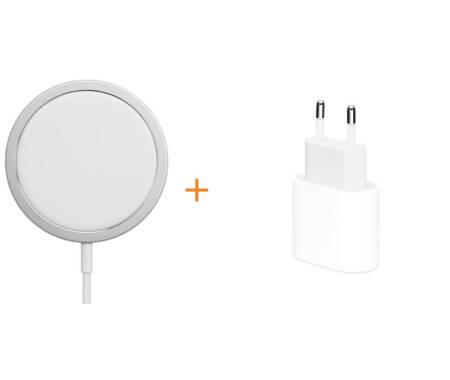 Zestaw Ładowarka indukcyjna Apple + Zasilacz Apple 20W